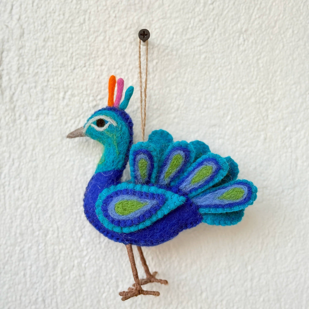 Felt Peacock Ornament