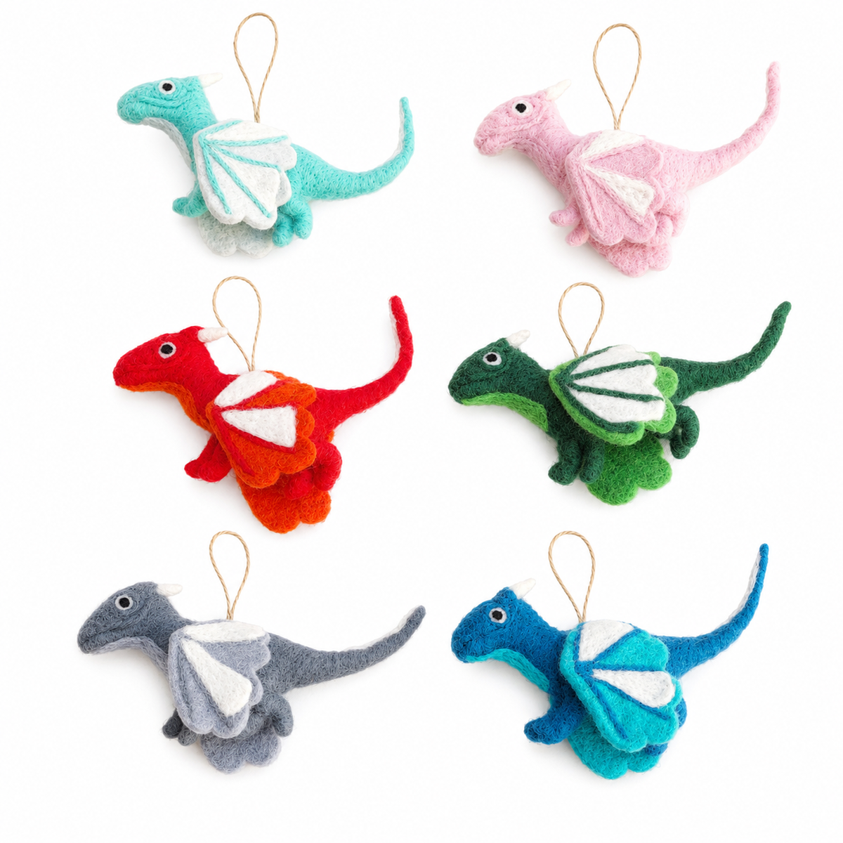 Flying Dragon Ornament: Gray