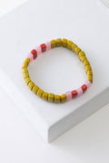 Opaque Glass Bracelet, Avocado