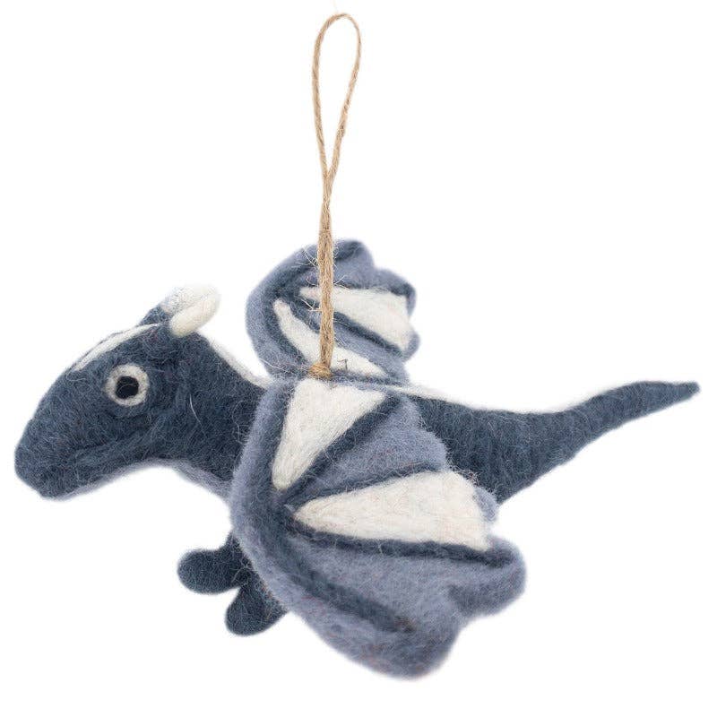 Flying Dragon Ornament: Gray