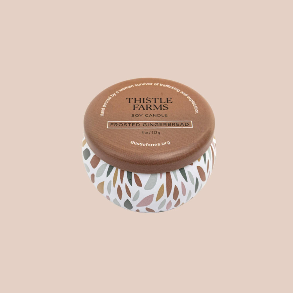Frosted Gingerbread Holiday Love Heals Mini Candle