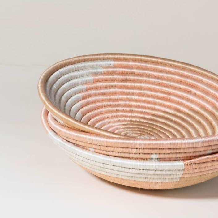 Zera Woven Bowls: Indigo & Tea / Medium