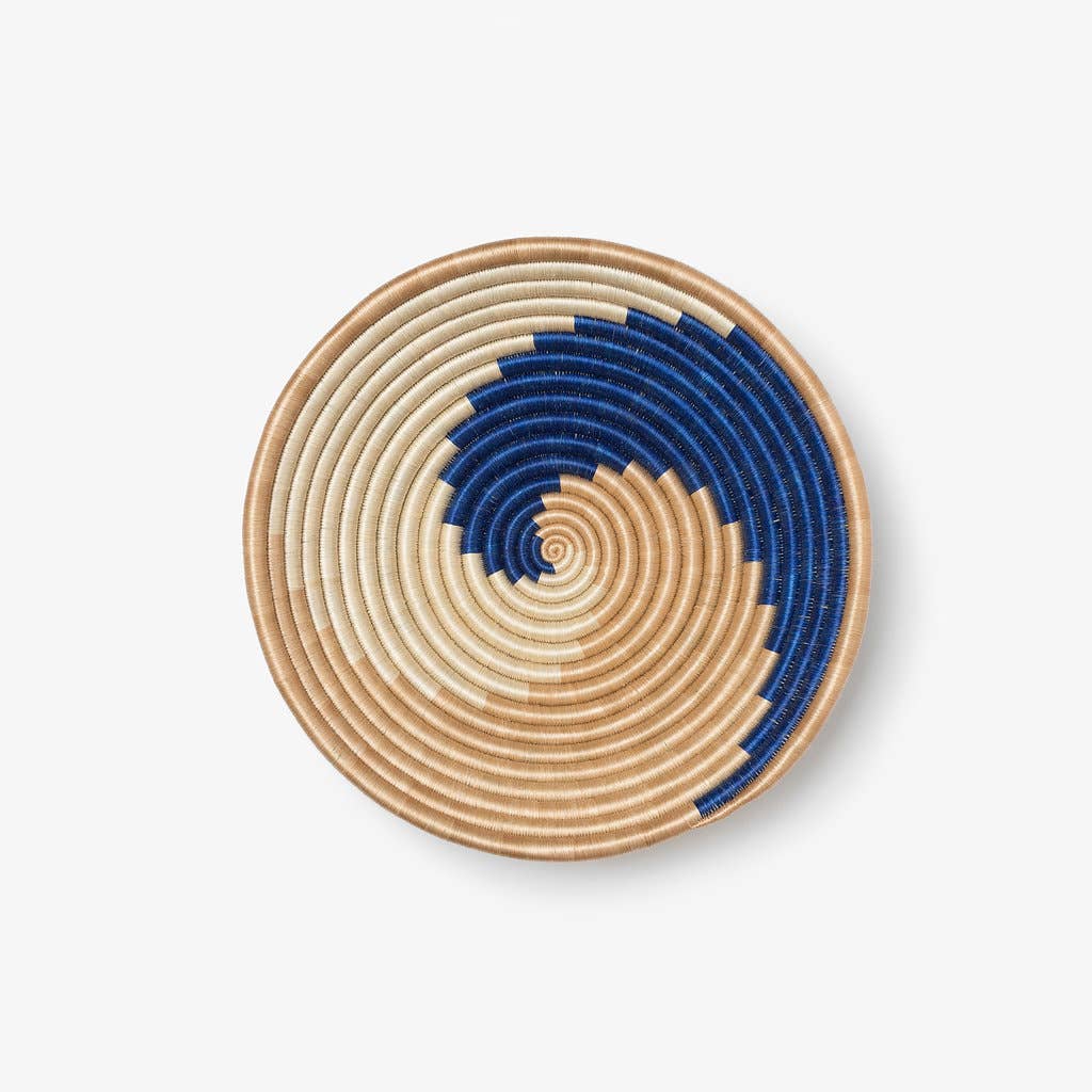 Zera Woven Bowls: Indigo & Tea / Medium