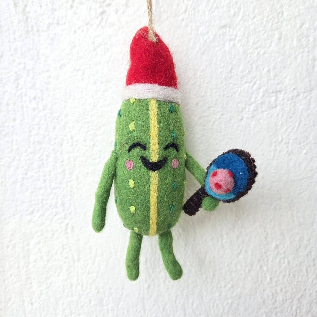 Christmas Pickle Pickleball Ornament
