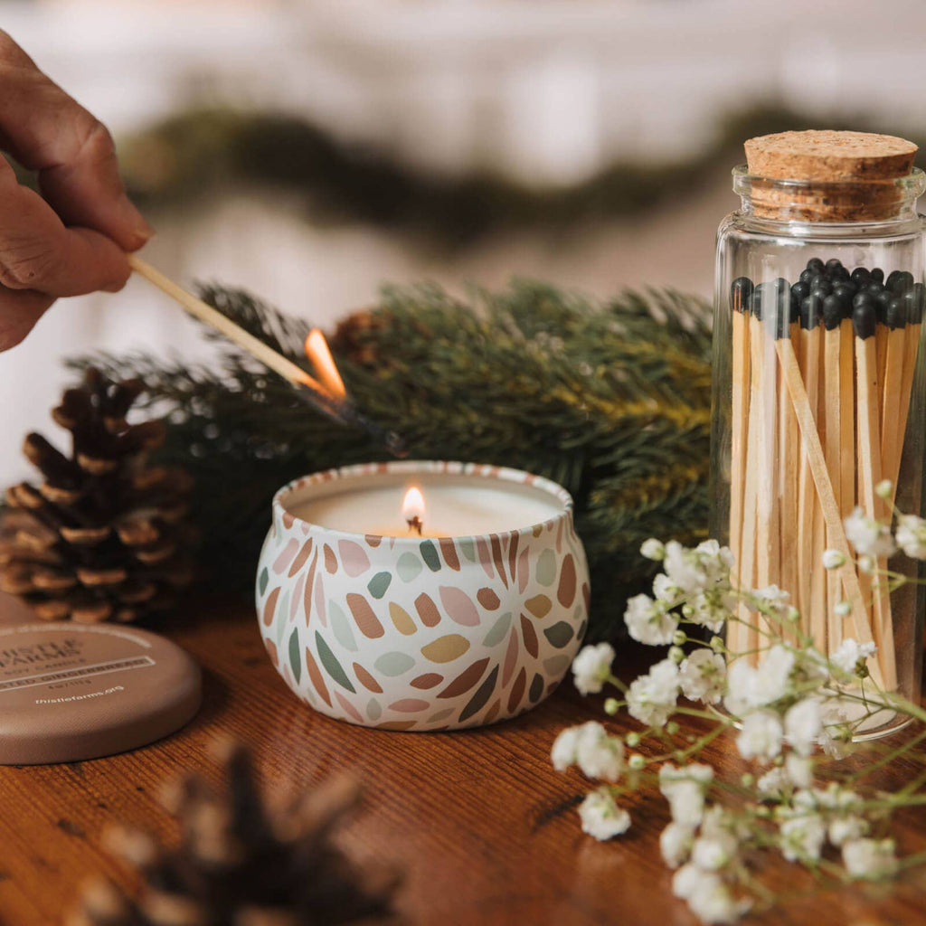 Frosted Gingerbread Holiday Love Heals Mini Candle