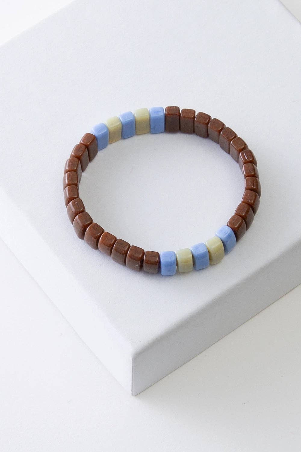 Opaque Glass Bracelet, Chocolate