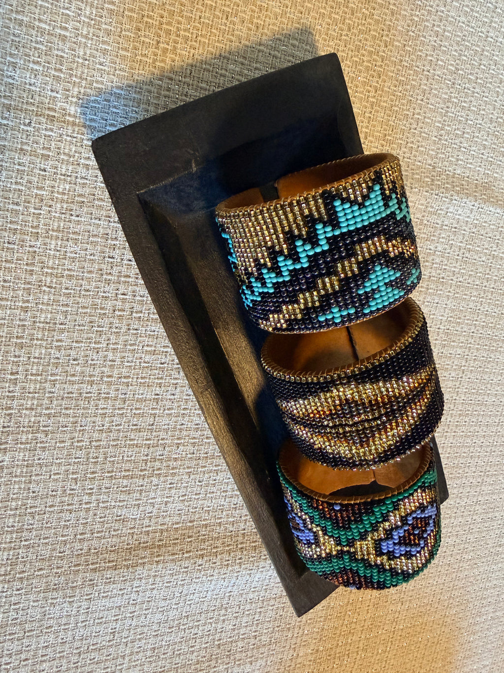 Beaded cuff bracelets