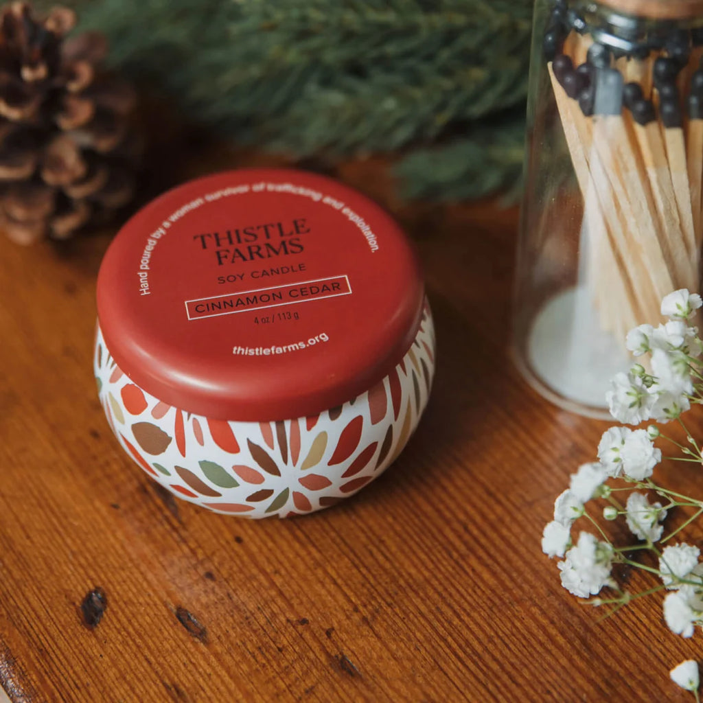Cinnamon Cedar Love Heals Holiday Mini Candle