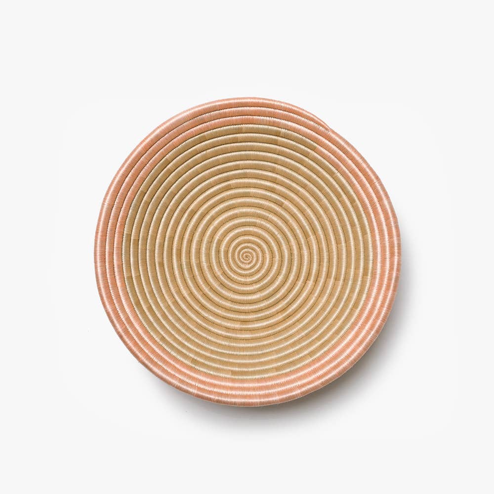 Aura Woven Bowls: Tea with Teal / Medium