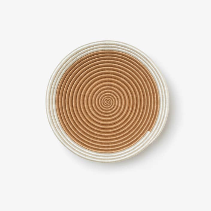 Aura Woven Bowls: Tea with Teal / Medium