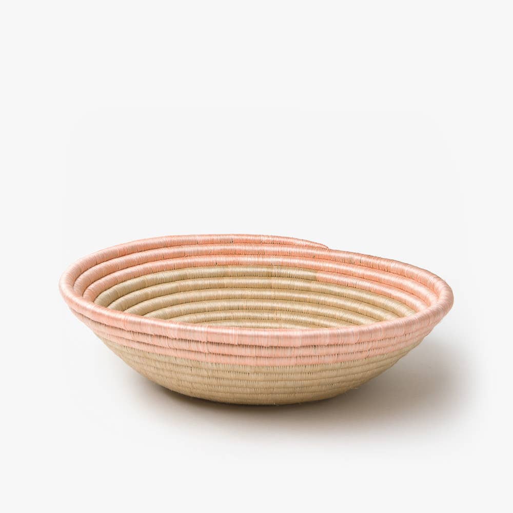 Aura Woven Bowls: Tea with Teal / Medium