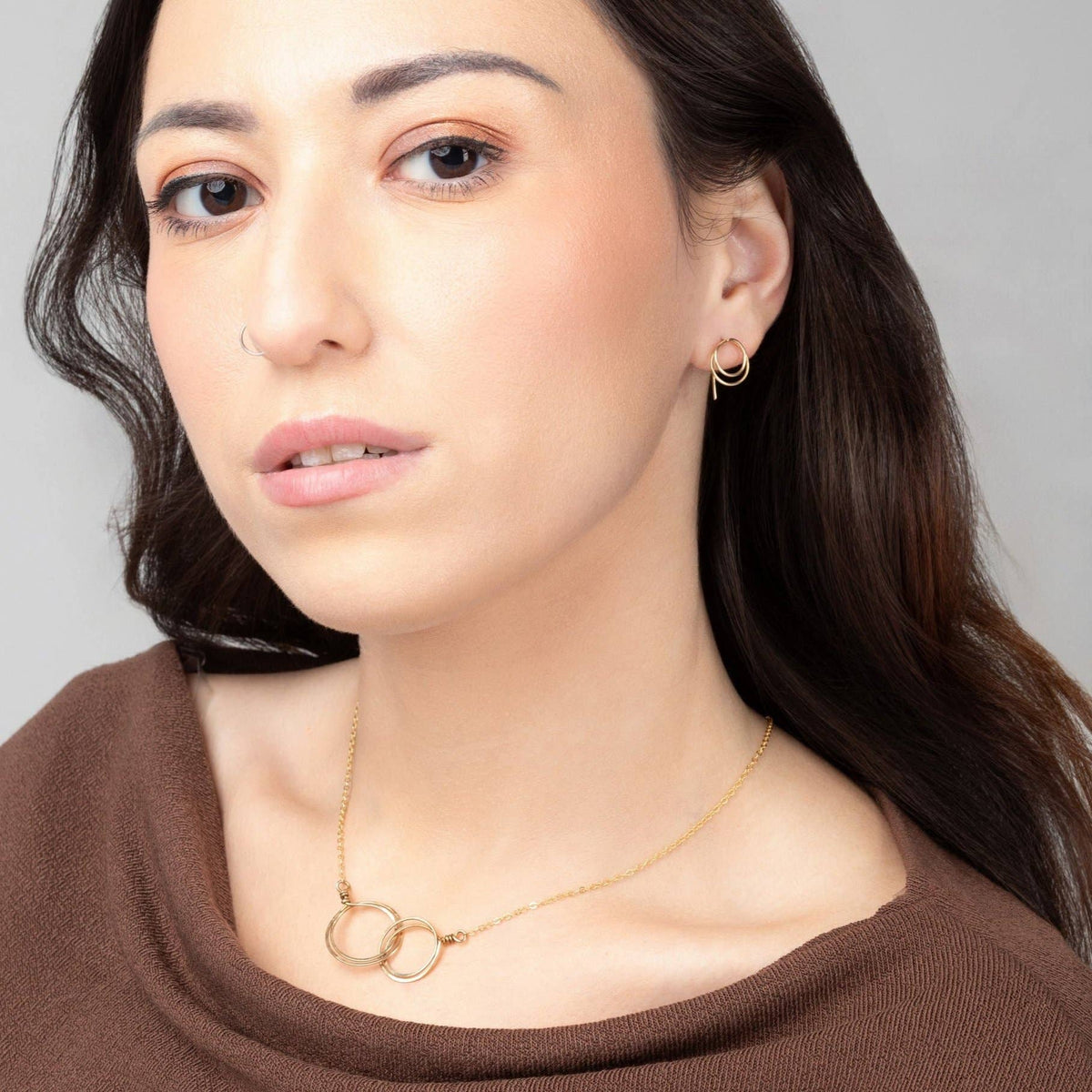 Zomi Open Circle Earrings in 14 karat Gold Filled